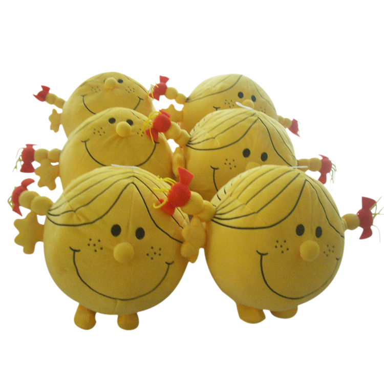 Klassisk MR.MEN Style H&oslash;jkvalitets brugerdefineret plysfyldt Little Miss Sunshine Toy Doll
