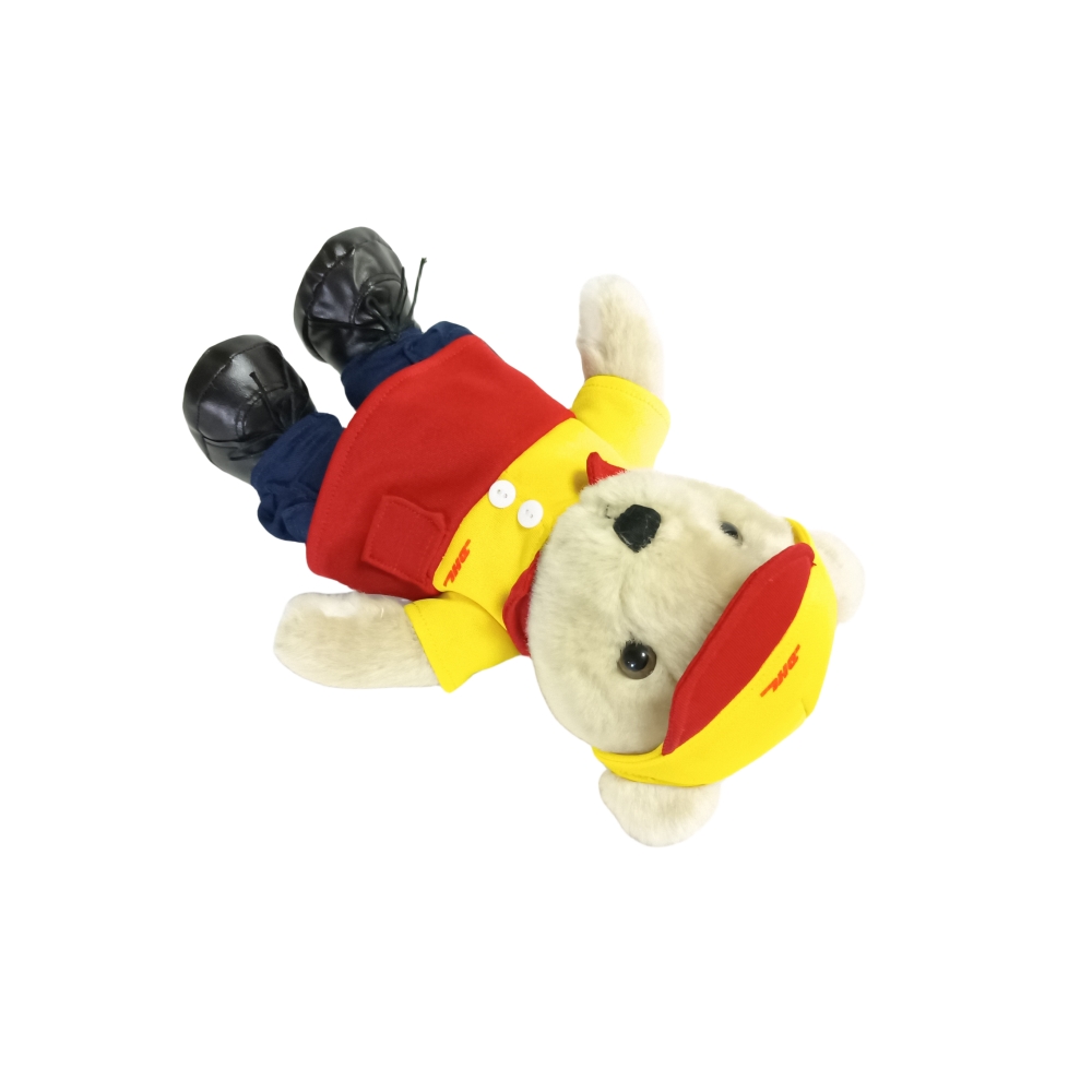 DHL Courier mascotte ours en peluche personnalis&eacute; doux en peluche jouets en peluche
