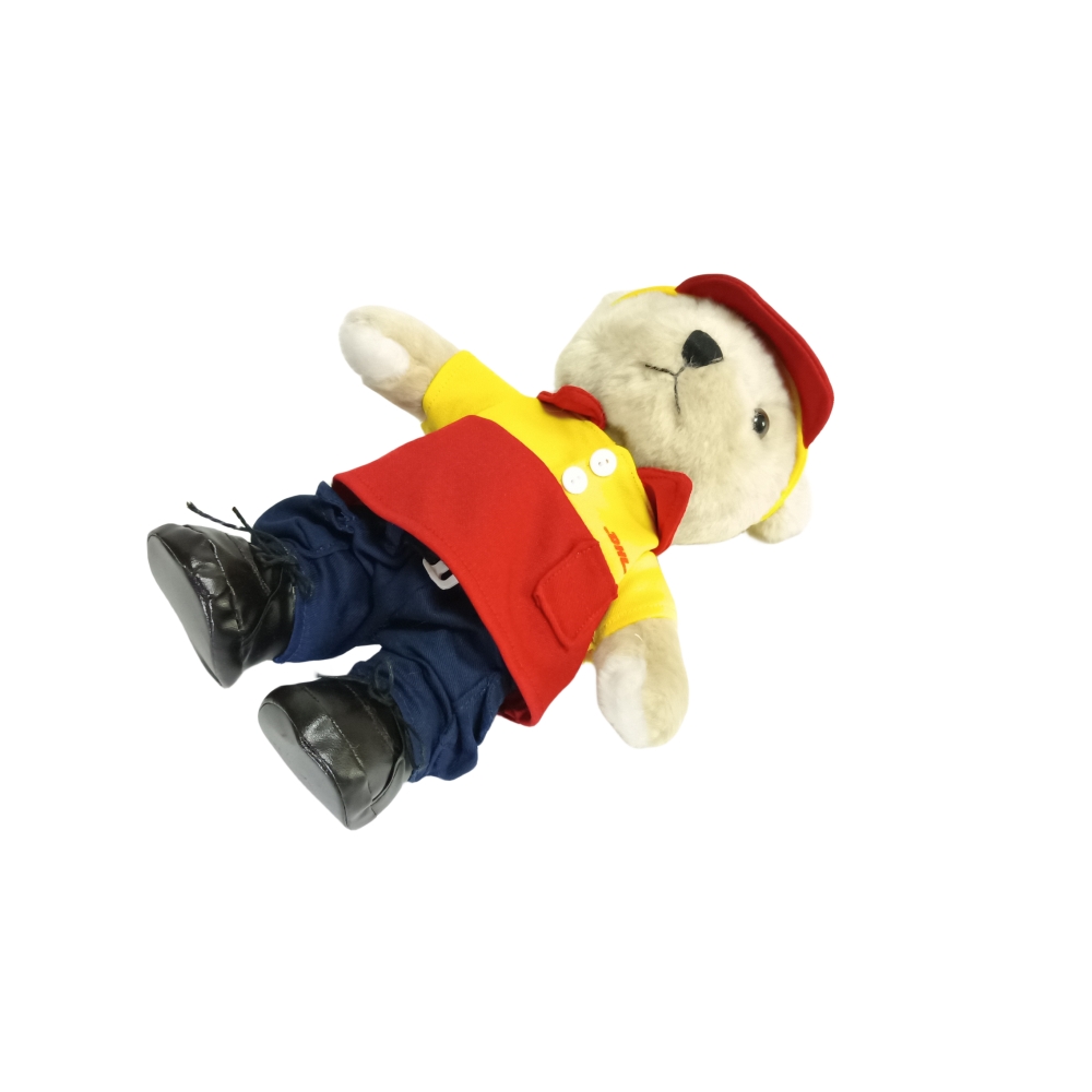 DHL Courier mascotte ours en peluche personnalis&eacute; doux en peluche jouets en peluche