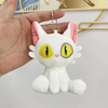 2023 Portachiavi giocattolo gatto bianco/nero imbottito in peluche personalizzato della nuova serie di cartoni animati