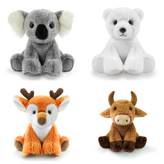 Jucărie de pluș din seria de animale din desene animate. Comerț cu ridicata personalizat Moale Koala Urs polar Sika Deer Bull Doll