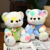 Brugerdefineret engros plys udstoppet farverig bamse leget&oslash;jsdukke