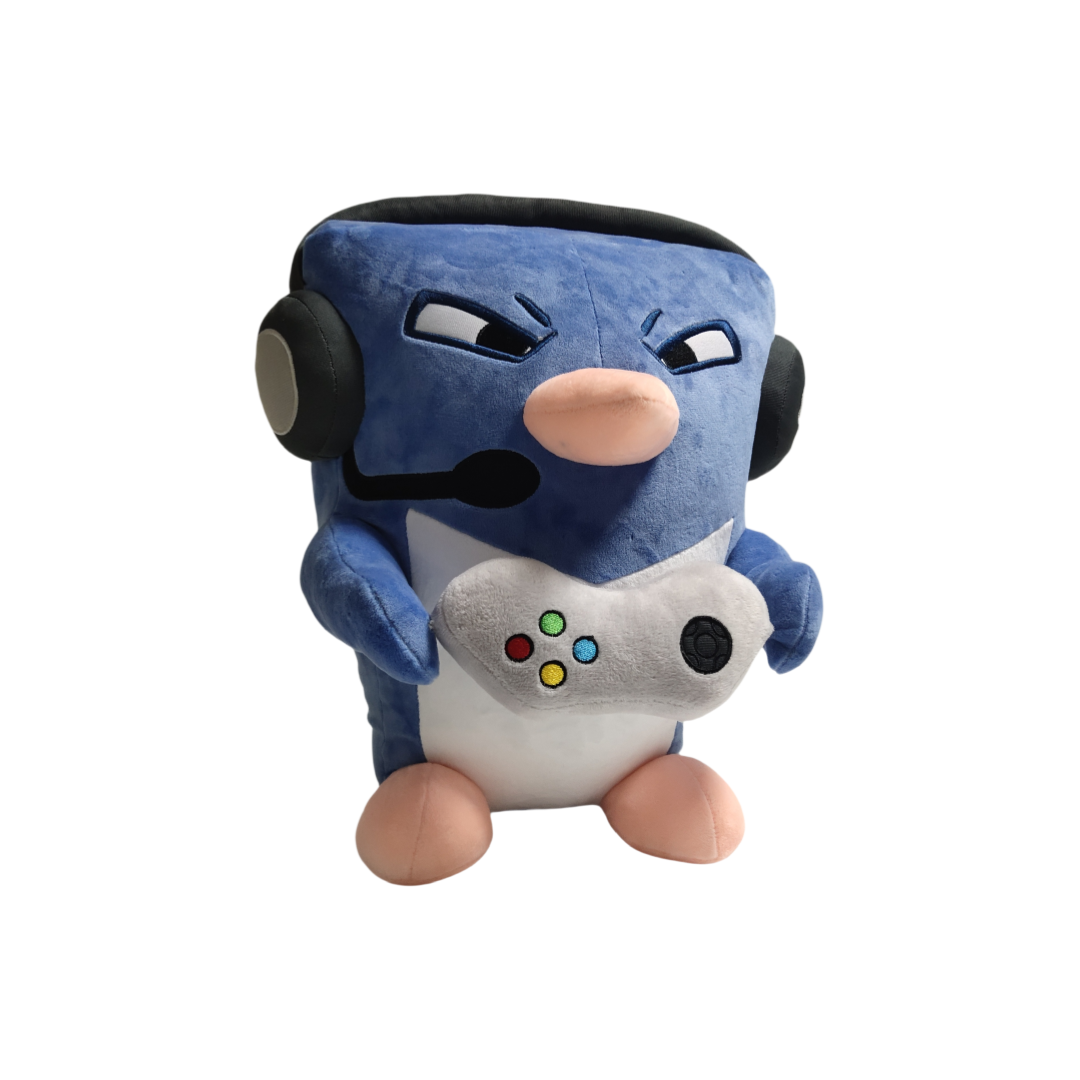 Jumbo Blou Navy Plush Penguin Custom Video Game Sagte Opgestopte Speelgoed