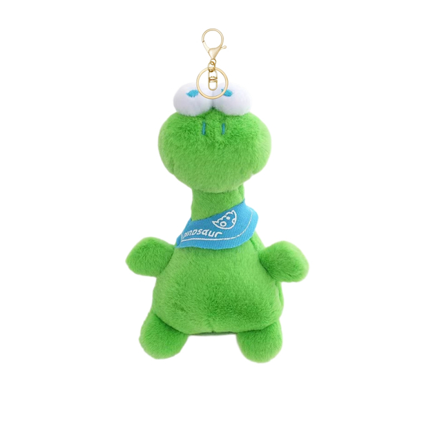 Green Weird Dinosaur Plush Fabricación de llaves de juguete personalizado