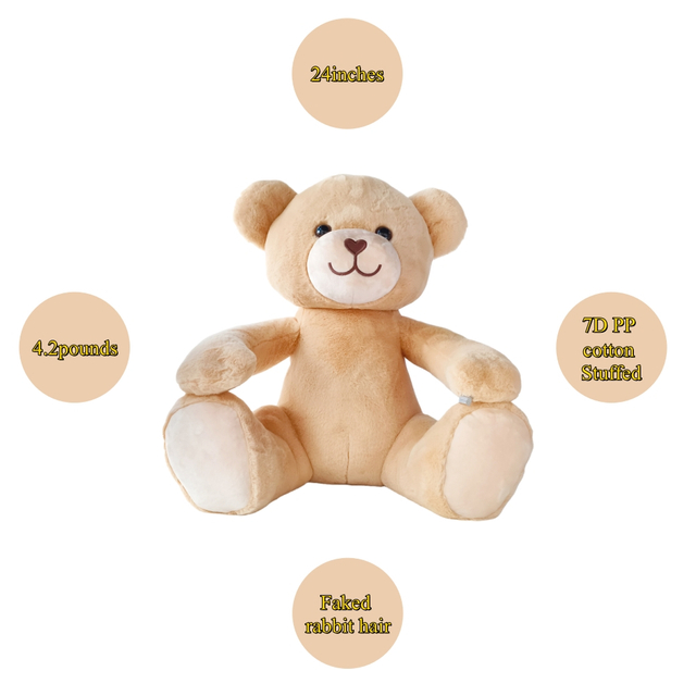 Veľk&yacute; plyšov&yacute; medved&iacute;k našuchoren&yacute; m&auml;kk&yacute; na mieru sediace zviera Veľkoobchodn&yacute; predaj tov&aacute;reň darčekov&eacute; hračky pre deti