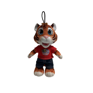 Boneca de brinquedo de tigre de desenho animado de pel&uacute;cia personalizada