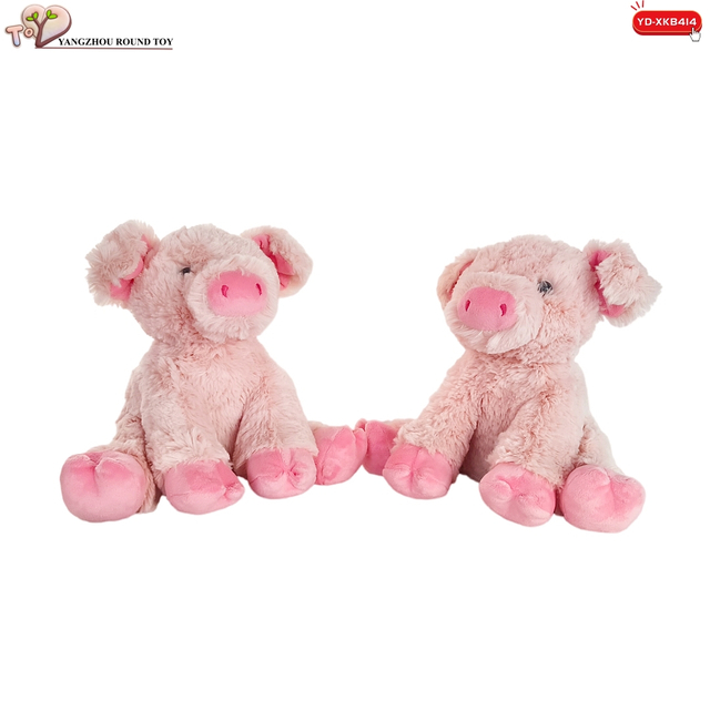 Flauschiges Pl&uuml;sch-Rosa-Schwein, sitzendes Tier, Gro&szlig;handel, gef&uuml;llte, weiche Maskottchen-Geschenkspielzeuge
