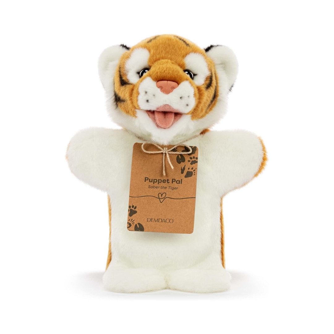 Detsk&aacute; b&aacute;bika Happy Tiger z m&auml;kk&eacute;ho plyšov&eacute;ho zvieratka
