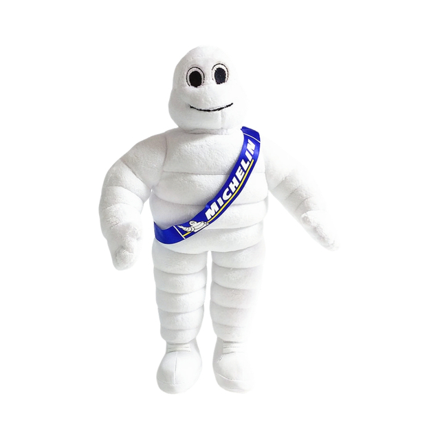 Michelin me porosi të mbushur me kukull pelushi dhurata e butë lodër e bardhë CE