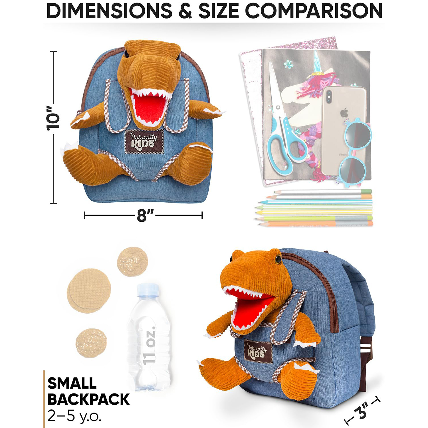 Custom Child Backpack Plush Stuffed Cartoon Dinosaur Shoulder Bag para sa Boy