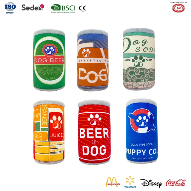 YD-BD007 Soda Beer သည်အိမ်မွေးတိရစ္ဆာန်များကိုစိတ်ကြိုက်ဒီဇိုင်းအိမ်မွေးတိရစ္ဆာန်ကိုအလွန်နူးညံ့သိမ်မွေ့သော plush squeakky ကစားစရာဖြစ်သည်