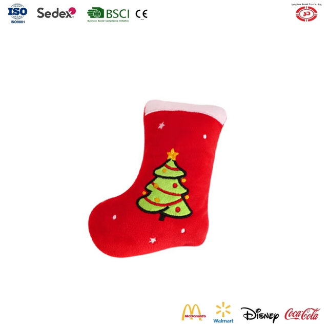 YD-BD012 ခရစ်စမတ် Mascot Sock Sock Sock PET PET PET POST PET PALLESATE စက်ရုံ Squeaky Dog Toy