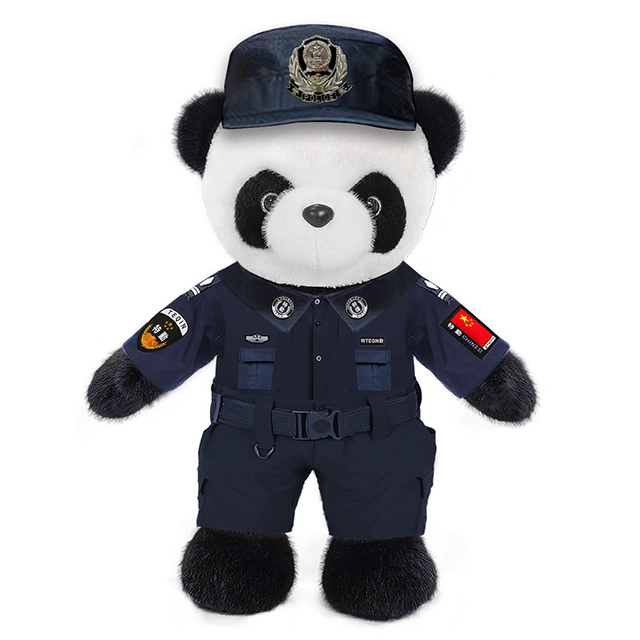 Керемет маскот тәрізді шұңқырлы Swat Pold Pand Panda Toy қуыршақтары