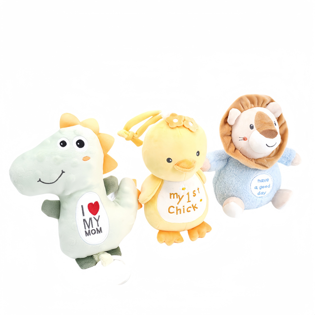 Custom Plüsch gefüllte Cartoon Music Bell Squeaker Baby Bett Spielzeug