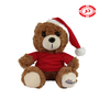 Aangepaste kerstcadeau pluche gevulde schattige teddybeer speelgoedpop voor meisje