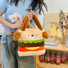 만화 소녀 선물 봉제 인형 햄버거 개 장난감 핸드백