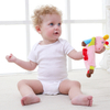 Kind vergesel Speelgoed Pasgemaakte sagte strokiesprent Handpop Baby Bibs