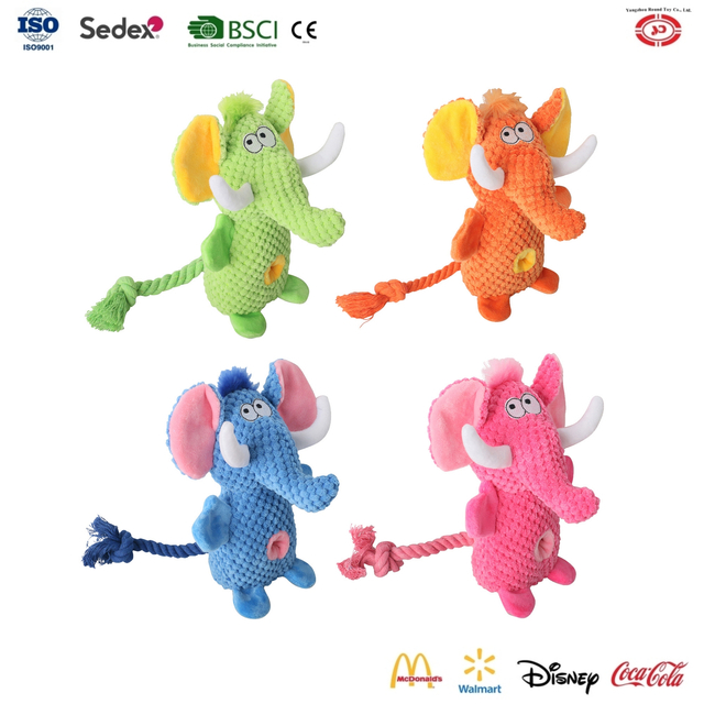 Yd-bd022 coloful kalidad elephant plush cute alagang hayop regalo dog laruan