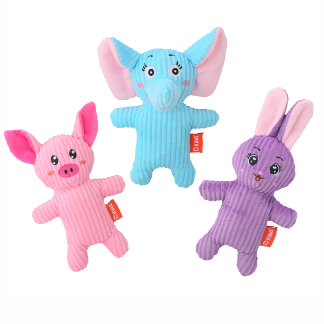 YD-BD018 Elephant Pig Bunny Soft Custom Plush Squeaky Dog Toy