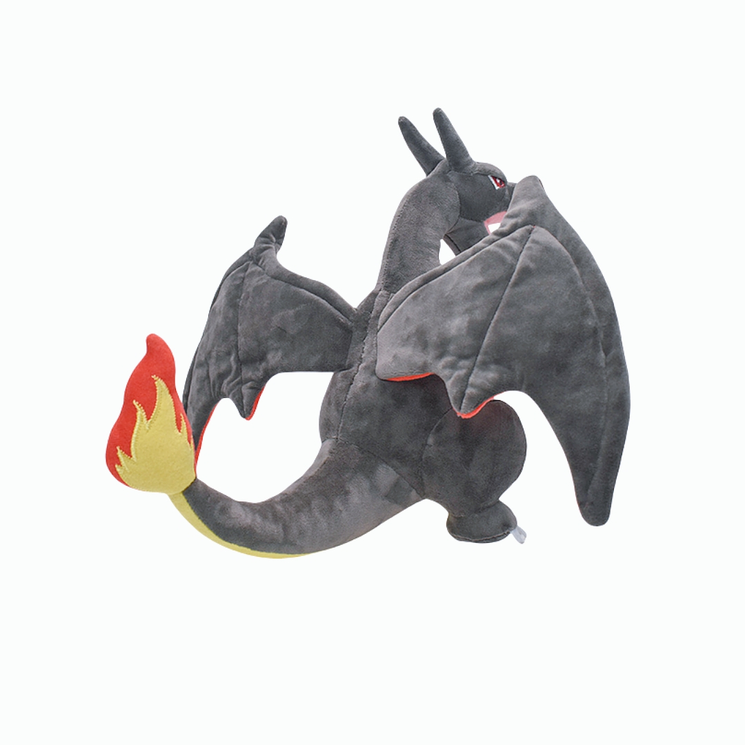 Charizard Plush Doll ለስላሳ አሻንጉሊት የተሞላ የእንስሳት ቴዲ ስፒትፋይር Dragon Plush Toy