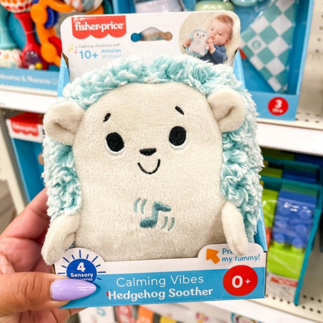 Fisher-Price Vibrazioni Calmanti Riccio Succhietto Musica Morbida Peluche per Bambini