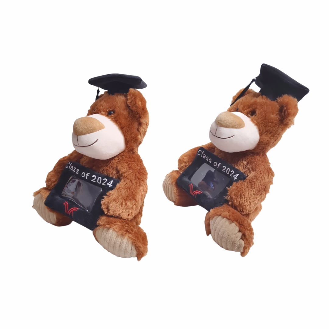 Graduation Brown Teddy Bear Soft Fuzzy Plush Gift Toy
