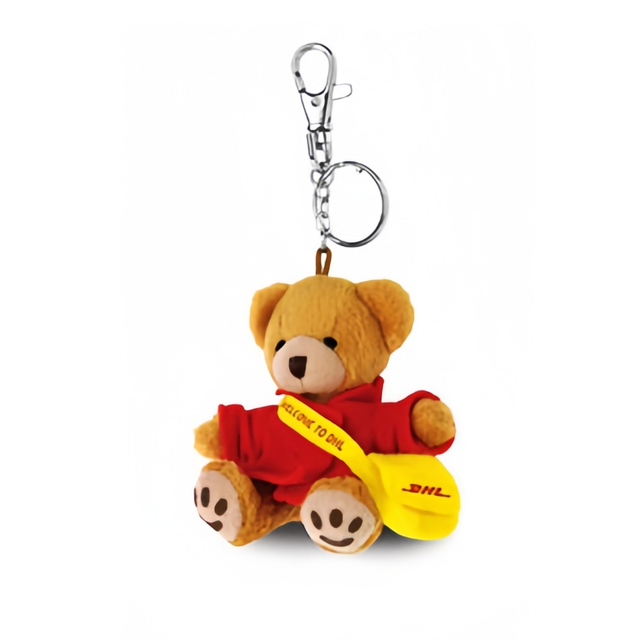 DHL Bear Teddy Plush Mini Cute Soft Animal Baged Bag Keychain