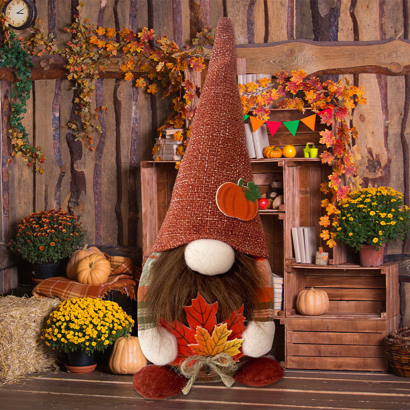 Harvest Festival pluche gevulde Rudolf Toy Doll Thanksgiving cadeau