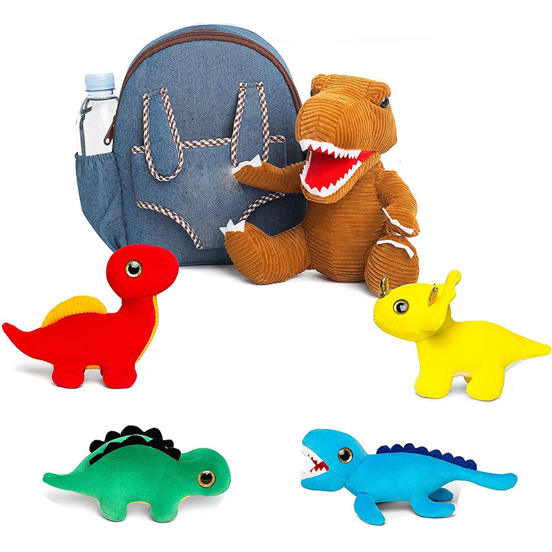 Custom Child Backpack Plush Stuffed Cartoon Dinosaur Shoulder Bag para sa Boy