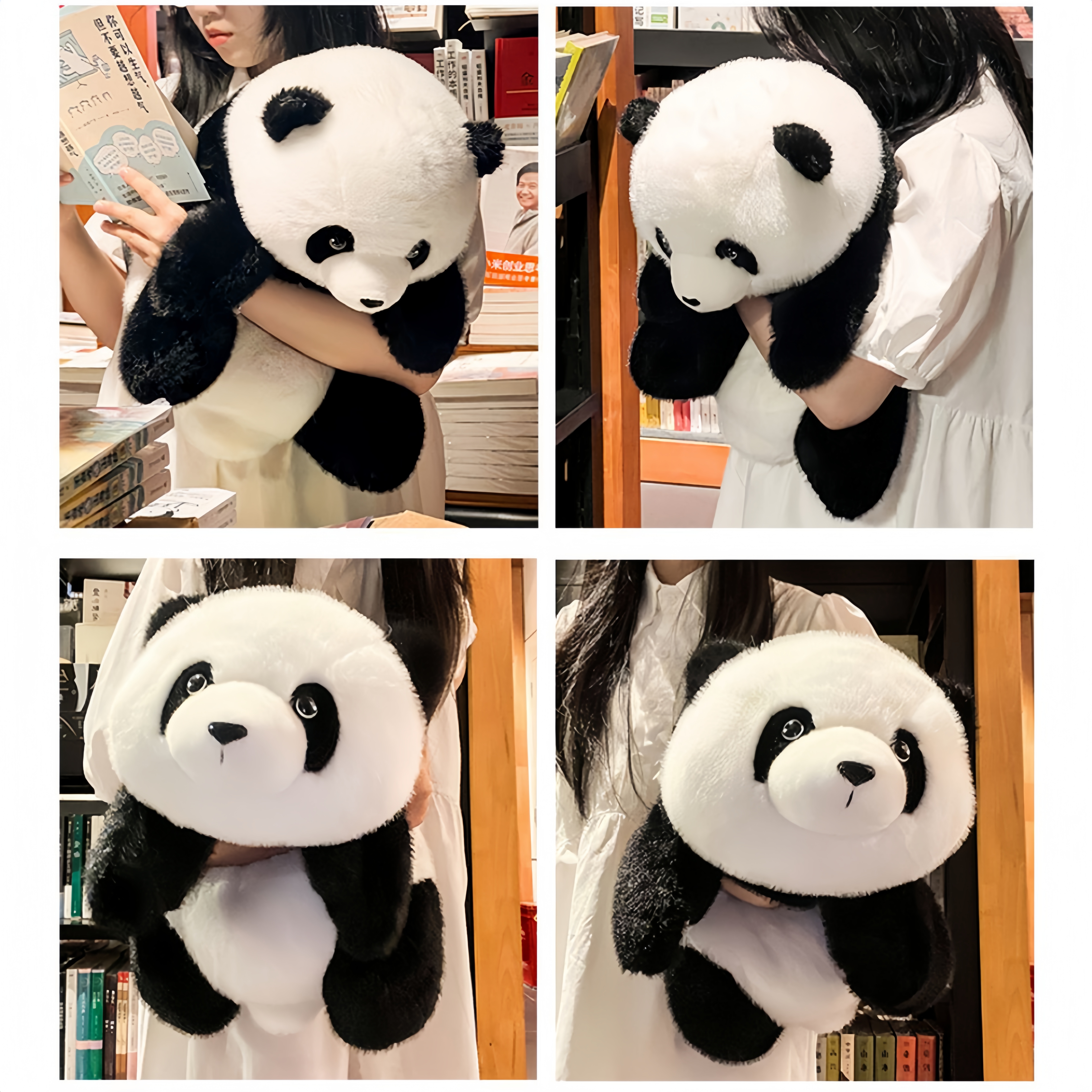 Almofada de boneca de brinquedo de panda de pel&uacute;cia com design personalizado
