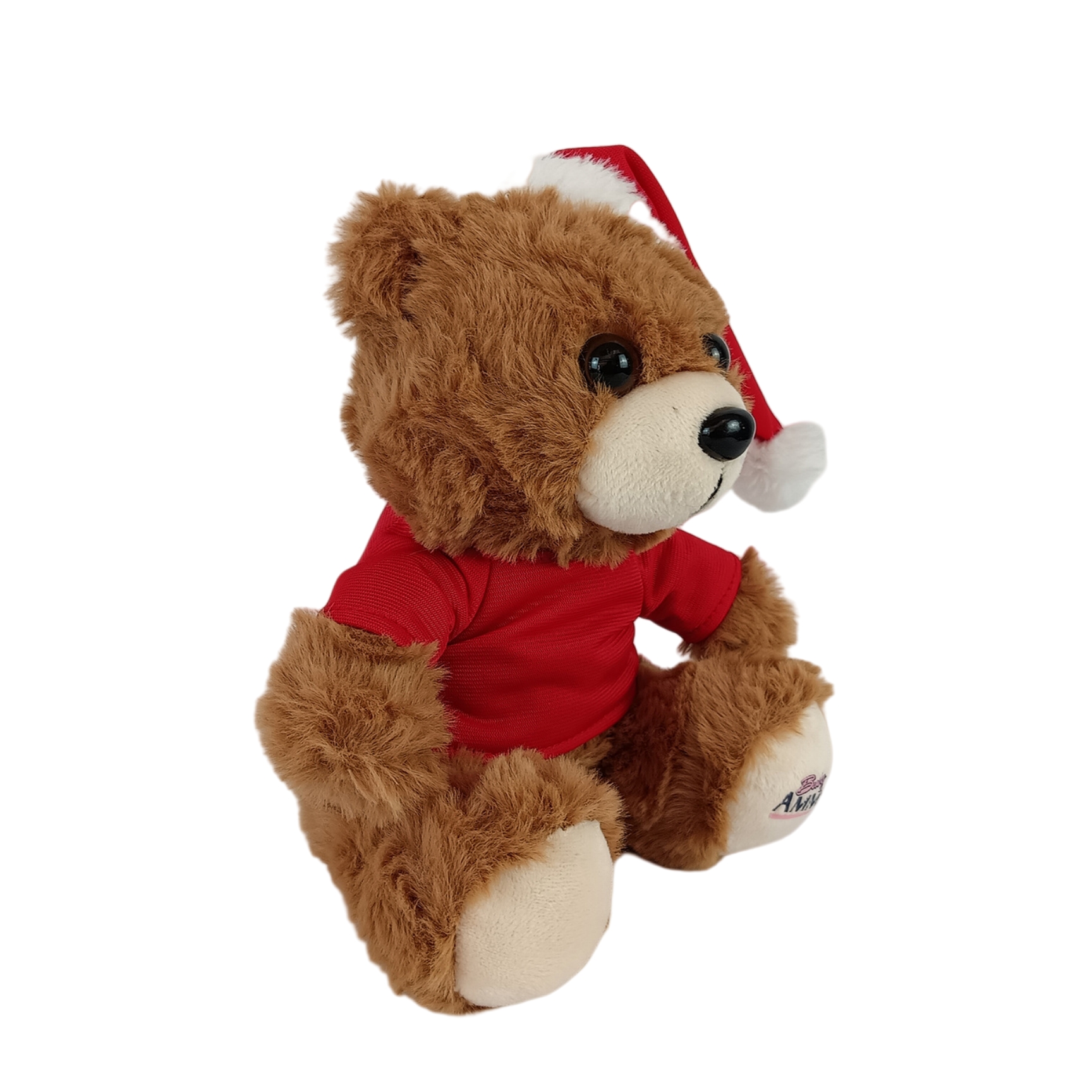Aangepaste kerstcadeau pluche gevulde schattige teddybeer speelgoedpop voor meisje