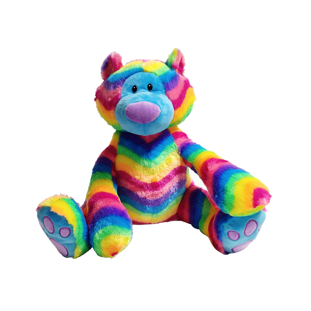 Ainmhí bog plush bogha tuar ceatha ina shuí saincheaptha CE ildaite bréagán ildaite