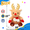Br&eacute;ag&aacute;in Leictreacha Nollag Plush Doll Moose Stuffed le Solas faoi sti&uacute;ir