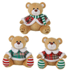 Bambola giocattolo di Natale con orsacchiotto di cartone animato CE farcito di peluche personalizzato in fabbrica