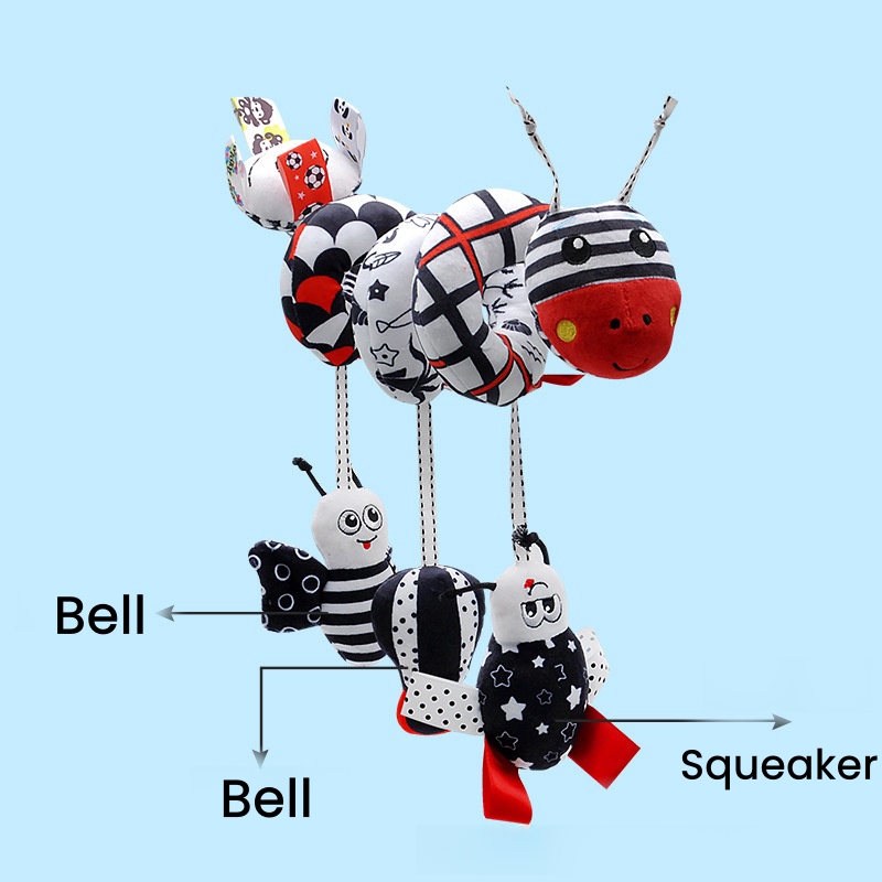 ထုံးစံအတိုင်း plush ကျြန်းမြွေပျားပျား bell Squeaker ကလေးနှင့်အတူအတူ