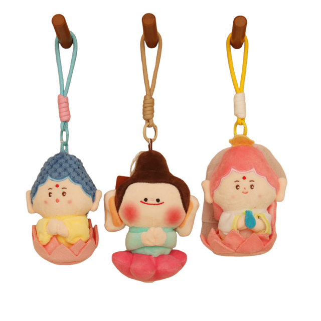 Ubora wa Juu Plush Mascot Laini ya Mtindo wa Kichina wa Buddha Amani Talisman