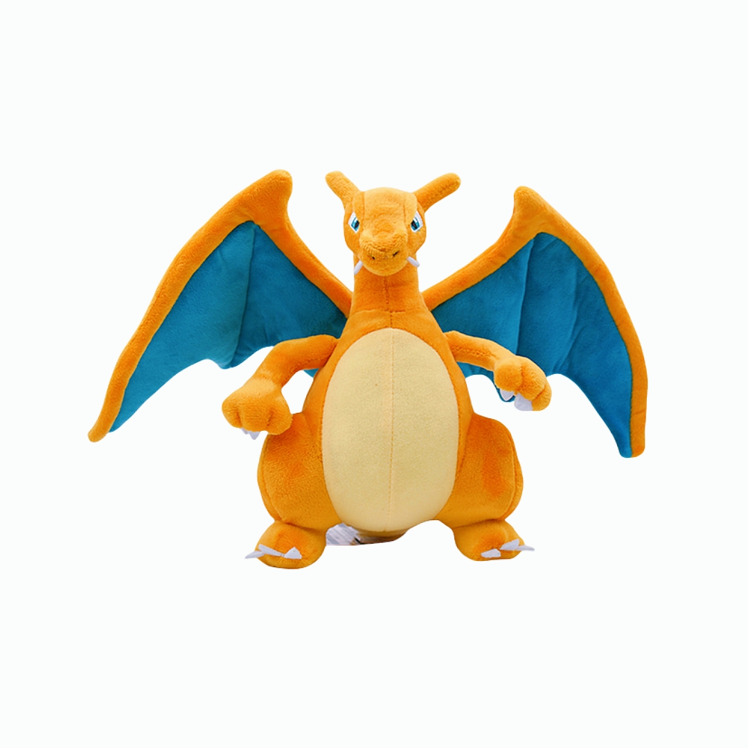 Charizard Plush Doll ለስላሳ አሻንጉሊት የተሞላ የእንስሳት ቴዲ ስፒትፋይር Dragon Plush Toy