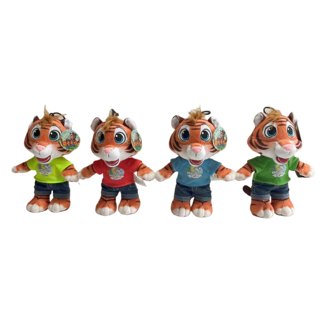 ቅድመ-ሽያጭ ብጁ ፕላስ የታሸገ የካርቱን ቲሸርት የነብር አሻንጉሊት አሻንጉሊት