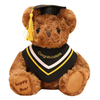 Aangepaste pluche gevulde zachte afstuderen teddybeer speelgoed pop student mascotte