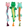 Jouet cr&eacute;atif en peluche serpent en velours c&ocirc;tel&eacute; pour chien, corde grin&ccedil;ante &agrave; m&acirc;cher