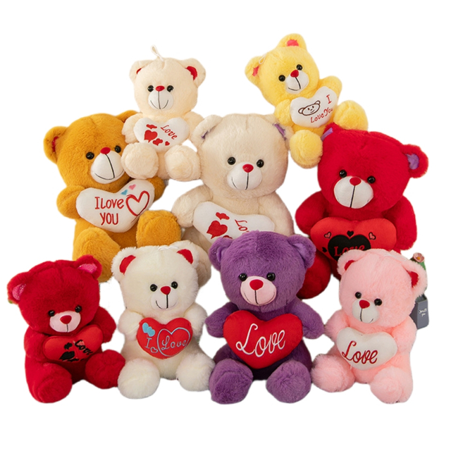 Boneka Custom Soft Love Love Teddy Bear Toy Hadiah Hari Valentine