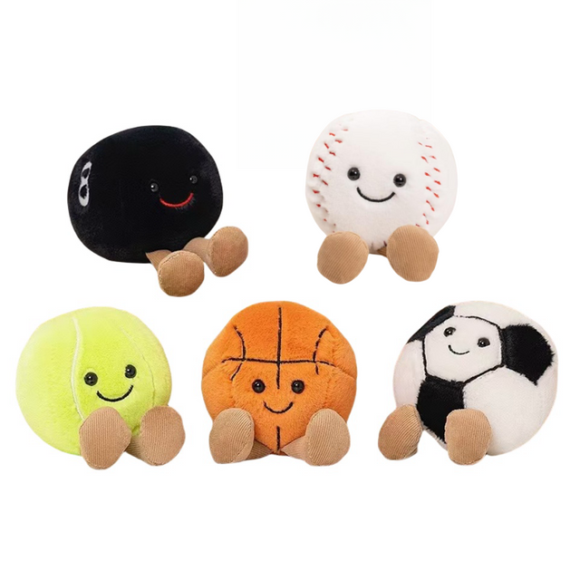 Kartun boneka mewah kreatif mainan bola mainan anak -anak yang lucu