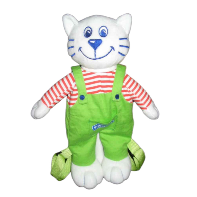 Kohandatud disain Plush Cartoon Cat mänguasjakott lapse seljakott