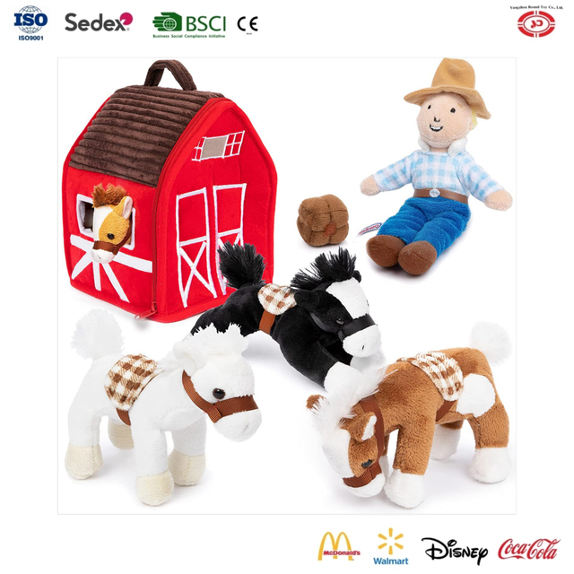 YD-BD048 BDN BAGH PLUSH ပျော့ပျောင်းသောကလေးစိတ်ကြိုက်စုဆောင်းခြင်းလယ်ယာတိရိစ္ဆာန်ကစားစရာများ
