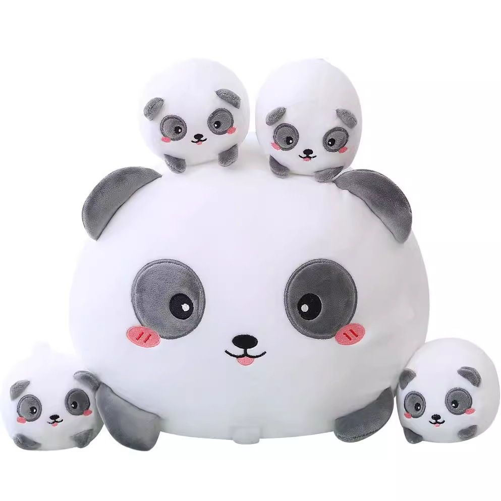 Cuscino giocattolo per bambini animale del fumetto della mamma e del bambino morbido imbottito in peluche OEM
