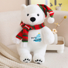 Presente de Natal de pel&uacute;cia recheado fofo urso polar boneco de brinquedo