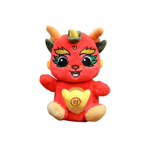 China Dragon Mascot豪華なソフト電気録音ぬいぐるみおもちゃ