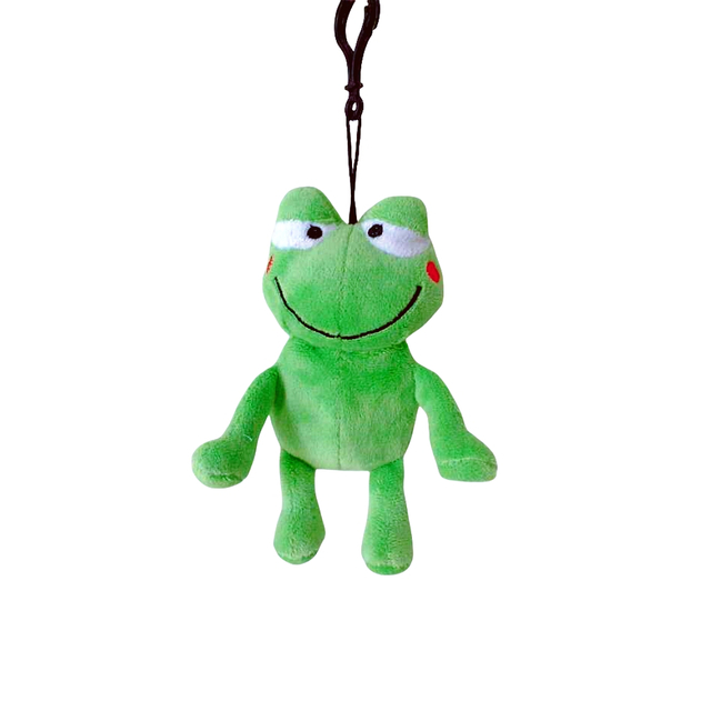 Frog Mini Animal Plush Soft Stuffed Cute Mini Toy Keychain na may Zipper