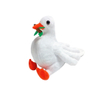 Pombo branco pel&uacute;cia paz p&aacute;ssaro macio brinquedo animal personalizado