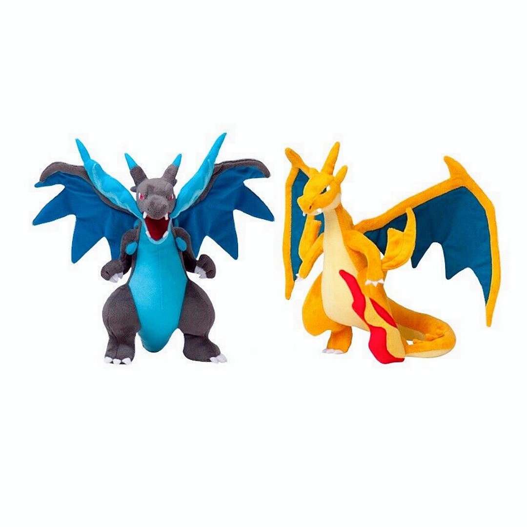 Charizard Plush Doll ለስላሳ አሻንጉሊት የተሞላ የእንስሳት ቴዲ ስፒትፋይር Dragon Plush Toy
